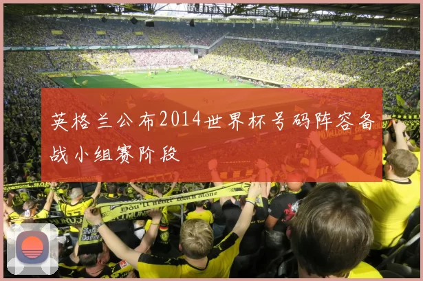 英格兰公布2014世界杯号码阵容备战小组赛阶段