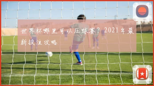 世界杯哪里可以压球赛？2021年最新投注攻略