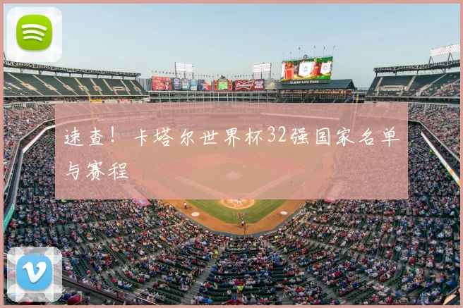 速查!卡塔尔世界杯32强国家名单与赛程